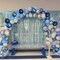 60pcs 12 Inch Blue Macaron Balloon Set – Metallic, Matte & Confetti Navy Latex Balloons for Birthday, Wedding, Baby Shower, Graduation & Party Decorations